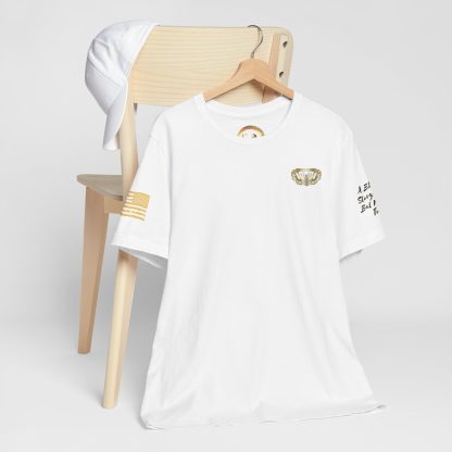 Essence White Veteran Tee – Clean Tribute T-Shirt - Image 9