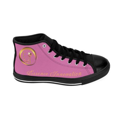 HighTop Classic Light Pink | Ladies Black Trim Sneakers - Image 7