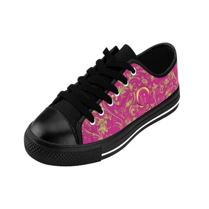 Bohemian Essence Pink | Luxe Black Trim LowTop Sneakers - Image 6