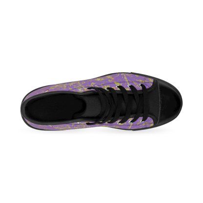 Bohemian BlackTop Light Purple | Black Sole HighTop Sneakers - Image 3