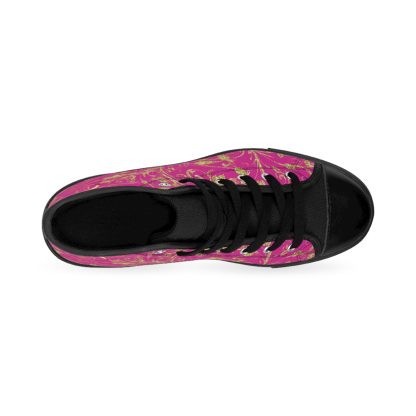 Bohemian BlackTop Pink | Black Sole HighTop Sneakers - Image 3