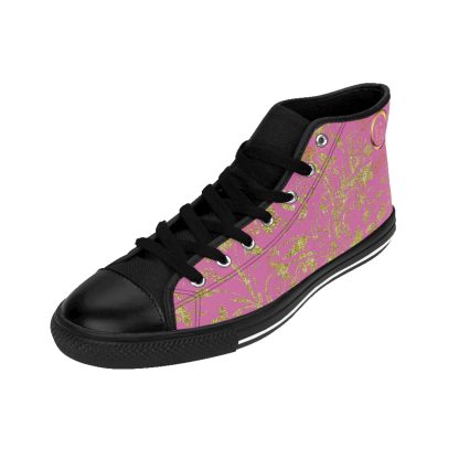 Bohemian BlackTop Light Pink | Black Sole HighTop Sneakers - Image 6