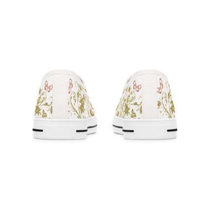 Bohemian Butterfly White | White Trim Floral LowTops - Image 7