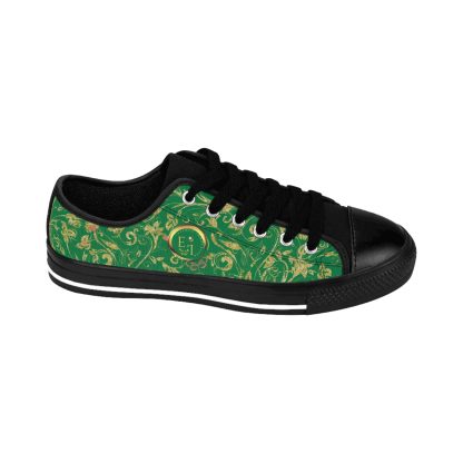 Bohemian Essence Green | Luxe Black Trim LowTop Sneakers - Image 7