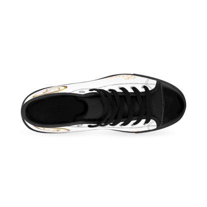 HighTop Classic White | Ladies Black Trim Sneakers - Image 3