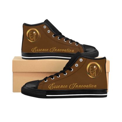 HighTop Classic Brown | Ladies Black Trim Sneakers - Image 2