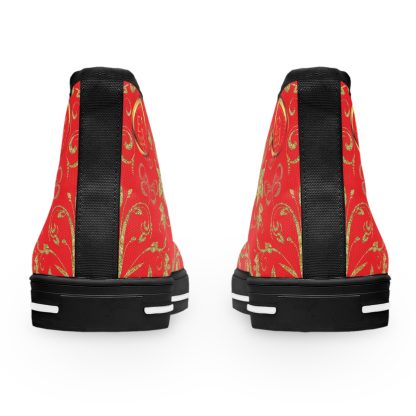 Butterfly Heart Red | Bohemian HighTop Sneakers - Image 3