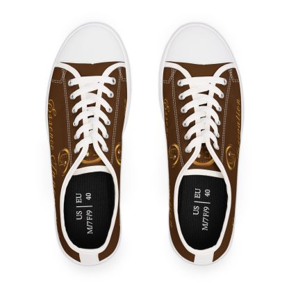 Ladies EssenceInno Brown | Classic White Trim LowTops - Image 6