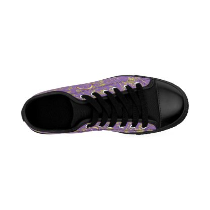 Bohemian Essence Light Purple | Luxe Black Trim LowTop Sneakers - Image 3