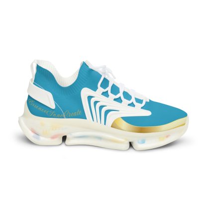 EssenceInnoCreate Turquoise | Mens White Trim Mesh Sneakers - Image 7