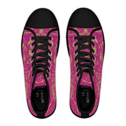 Butterfly Heart Pink | Bohemian HighTop Sneakers - Image 2