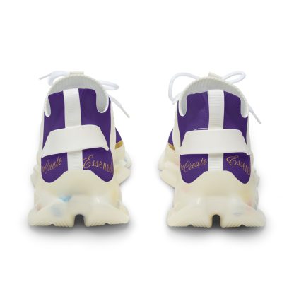 EssenceInnoCreate Purple | Mens White Trim Mesh Sneakers - Image 3