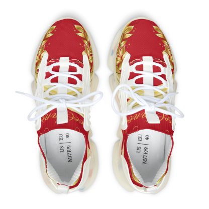 Luxe Storm Dark Red | Mesh Sneakers White - Image 2