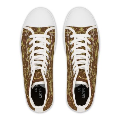 Floral Butterfly Brown | White Trim Bohemian HighTops - Image 2