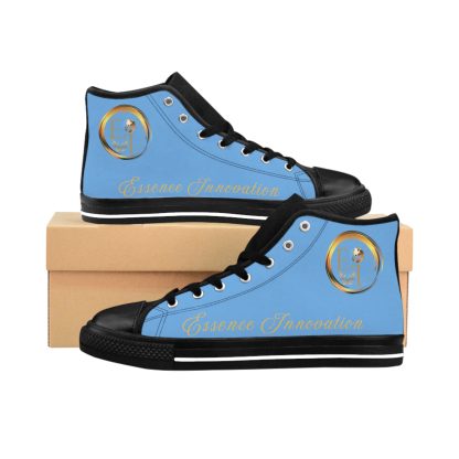 HighTop Classic Light Blue | Ladies Black Trim Sneakers - Image 2