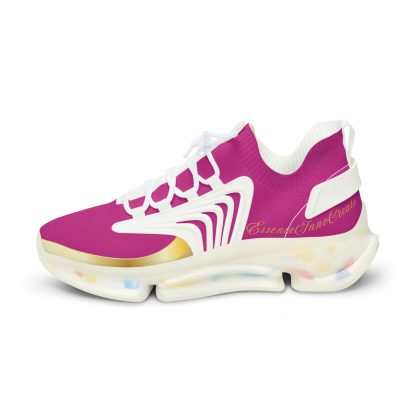 EssenceInnoCreate Dark Pink | Men’s White Trim Mesh Sneakers - Image 5