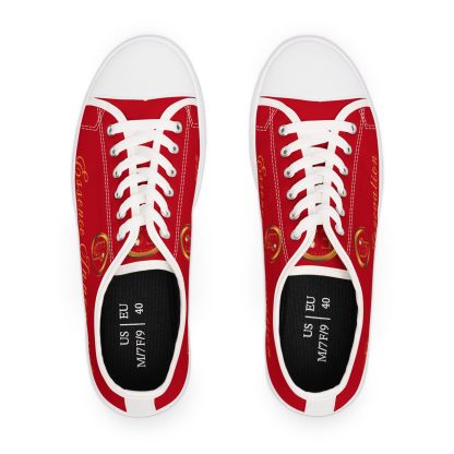 Ladies EssenceInno Dark Red | Classic White Trim LowTops - Image 6