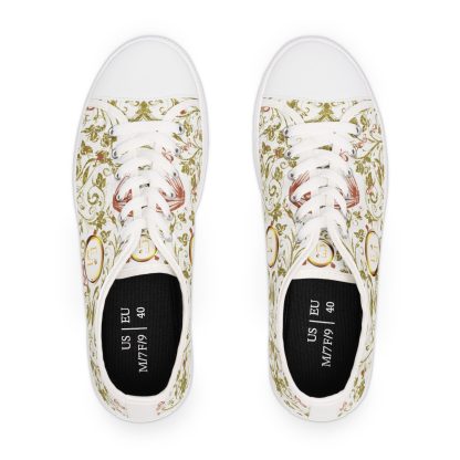Bohemian Butterfly White | White Trim Floral LowTops - Image 6