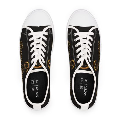 Ladies EssenceInno Black | Classic White Trim LowTops - Image 6