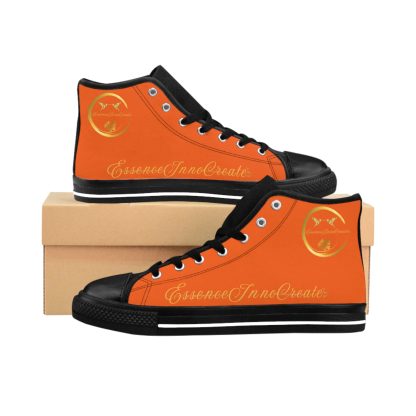 HighTop Sneakers Orange | EssenceInnoCreate Streetwear - Image 2