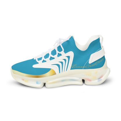 EssenceInnoCreate Turquoise | Mens White Trim Mesh Sneakers - Image 5