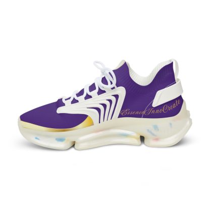 EssenceInnoCreate Purple | Mens White Trim Mesh Sneakers - Image 6