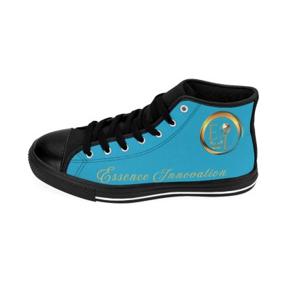 HighTop Classic Turquoise | Ladies Black Trim Sneakers - Image 4