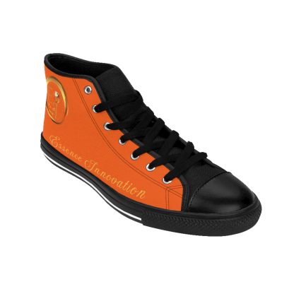 HighTop Classic Orange | Ladies Black Trim Sneakers - Image 9