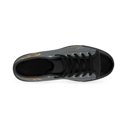 HighTop Classic Dark Grey | Ladies Black Trim Sneakers - Image 3