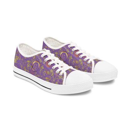 Bohemian Butterfly Light Purple | White Trim Floral LowTops