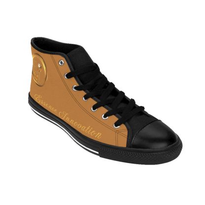 HighTop Classic Light Brown | Ladies Black Trim Sneakers - Image 9