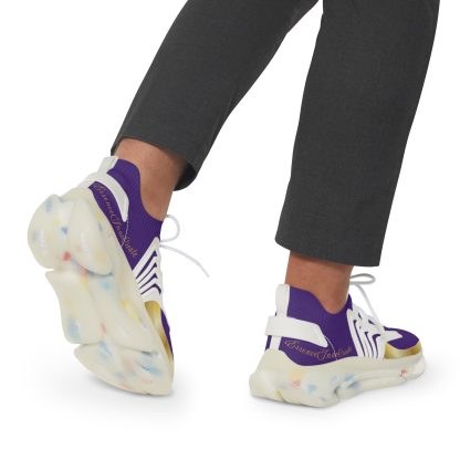 EssenceInnoCreate Purple | Mens White Trim Mesh Sneakers - Image 9