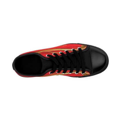 EssenceInnoCreate Striped Red | Ladies LowTop Sneakers - Image 3