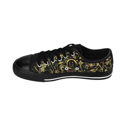 Bohemian Essence Black | Luxe Black Trim LowTop Sneakers - Image 8