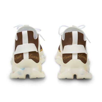 EssenceInnoCreate Brown | Mens White Trim Mesh Sneakers - Image 3