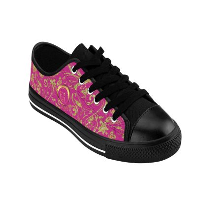 Bohemian Essence Pink | Luxe Black Trim LowTop Sneakers - Image 9