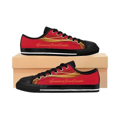 EssenceInnoCreate Striped Dark Red | Ladies LowTop Sneakers - Image 2