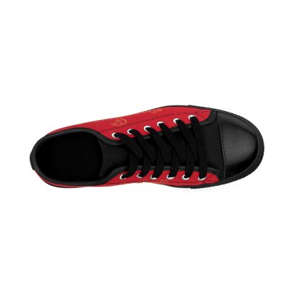 LowTop Sneakers Dark Red | EssenceInnoCreate Streetwear - Image 3