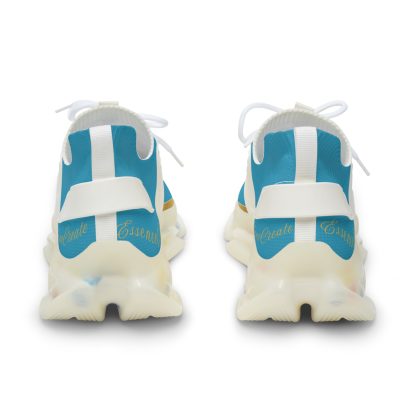 EssenceInnoCreate Turquoise | Mens White Trim Mesh Sneakers - Image 3