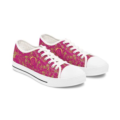 Bohemian Butterfly Pink | White Trim Floral LowTops