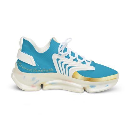 EssenceInnoCreate Turquoise | Mens White Trim Mesh Sneakers - Image 4