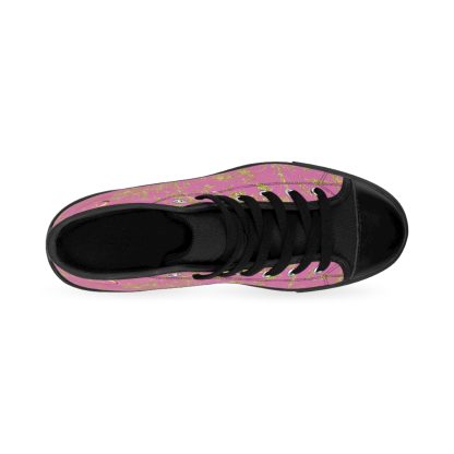 Bohemian BlackTop Light Pink | Black Sole HighTop Sneakers - Image 3