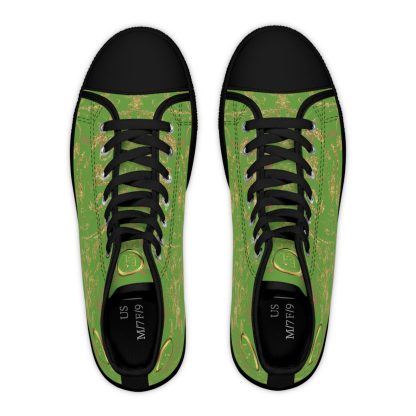 Butterfly Heart Light Green | Bohemian HighTop Sneakers - Image 2