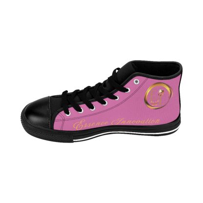 HighTop Classic Light Pink | Ladies Black Trim Sneakers - Image 8