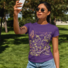 Floral Butterfly T-Shirt in Purple – Boho Cotton Women’s Tee